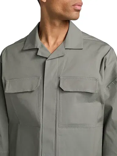 Rick Owens Men's Magnum Tommy Stretch-Cotton Camp Shirt - Euca - Size 44 | Thumbnail 6 Rick Owens Men's Magnum Tommy Stretch-Cotton Camp Shirt - Euca - Size 44 | Thumbnail 6