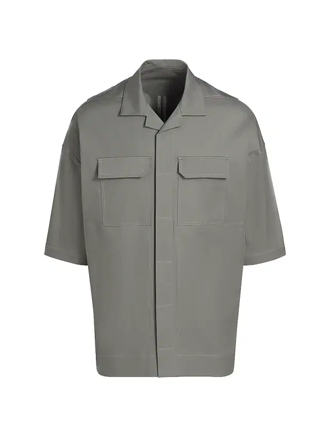 Rick Owens Men's Magnum Tommy Stretch-Cotton Camp Shirt - Euca