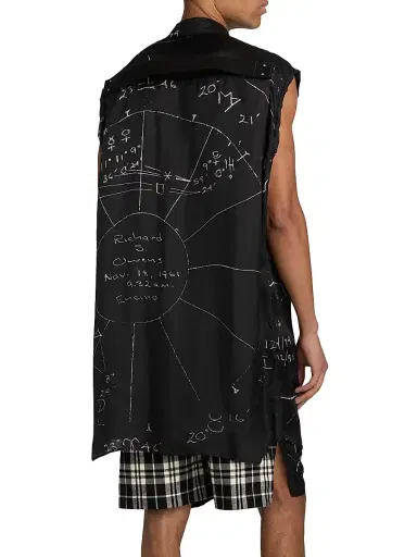 Rick Owens Men's Camicia Senza Abstract Vest - Black Milk | Thumbnail 5 Rick Owens Men's Camicia Senza Abstract Vest - Black Milk | Thumbnail 5