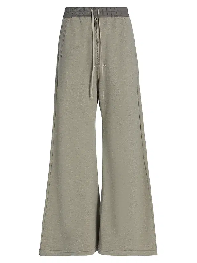 DRKSHDW by Rick Owens Men's Melange Terry Wide-Leg Sweatpants - Grey Melange