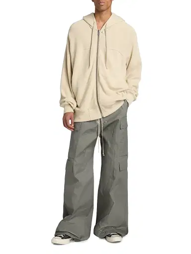 Rick Owens Men's Cargobelas Stretch-Cotton Wide-Leg Pants | Thumbnail 2 Rick Owens Men's Cargobelas Stretch-Cotton Wide-Leg Pants | Thumbnail 2