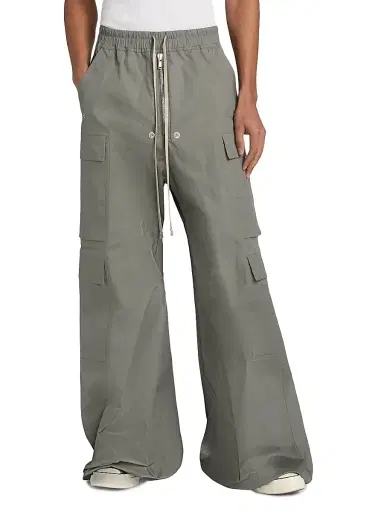 Rick Owens Men's Cargobelas Stretch-Cotton Wide-Leg Pants | Thumbnail 3 Rick Owens Men's Cargobelas Stretch-Cotton Wide-Leg Pants | Thumbnail 3
