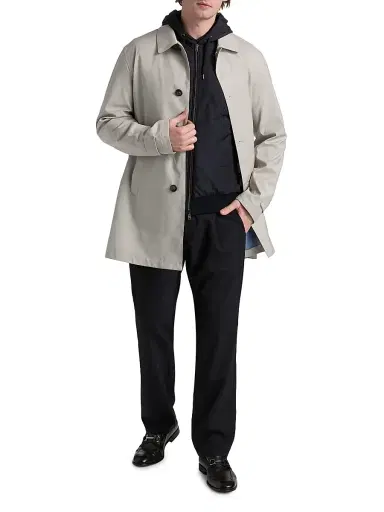 HERNO Men's Storm System Virgin Wool Trench Coat - Grey - Size 46 | Thumbnail 2