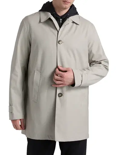 HERNO Men's Storm System Virgin Wool Trench Coat - Grey - Size 46 | Thumbnail 3