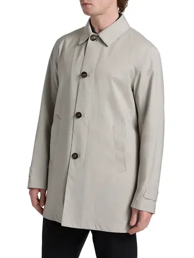 HERNO Men's Storm System Virgin Wool Trench Coat - Grey - Size 46 | Thumbnail 4