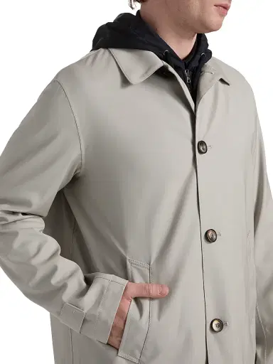 HERNO Men's Storm System Virgin Wool Trench Coat - Grey - Size 46 | Thumbnail 6