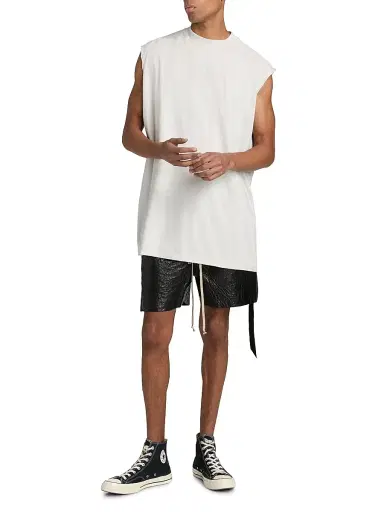DRKSHDW by Rick Owens Men's Tarp Sleeveless Cotton Relaxed-Fit T-Shirt - Milk Wash - Size XL | Thumbnail 2 DRKSHDW by Rick Owens Men's Tarp Sleeveless Cotton Relaxed-Fit T-Shirt - Milk Wash - Size XL | Thumbnail 2