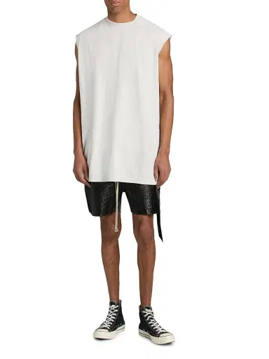 DRKSHDW by Rick Owens Men's Tarp Sleeveless Cotton Relaxed-Fit T-Shirt - Milk Wash - Size XL | Thumbnail 3 DRKSHDW by Rick Owens Men's Tarp Sleeveless Cotton Relaxed-Fit T-Shirt - Milk Wash - Size XL | Thumbnail 3