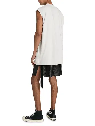 DRKSHDW by Rick Owens Men's Tarp Sleeveless Cotton Relaxed-Fit T-Shirt - Milk Wash - Size XL | Thumbnail 5 DRKSHDW by Rick Owens Men's Tarp Sleeveless Cotton Relaxed-Fit T-Shirt - Milk Wash - Size XL | Thumbnail 5