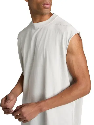 DRKSHDW by Rick Owens Men's Tarp Sleeveless Cotton Relaxed-Fit T-Shirt - Milk Wash - Size XL | Thumbnail 6 DRKSHDW by Rick Owens Men's Tarp Sleeveless Cotton Relaxed-Fit T-Shirt - Milk Wash - Size XL | Thumbnail 6