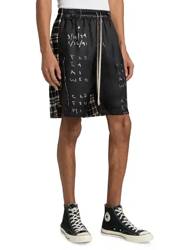 Rick Owens Men's Mixed Print Shorts | Thumbnail 4 Rick Owens Men's Mixed Print Shorts | Thumbnail 4