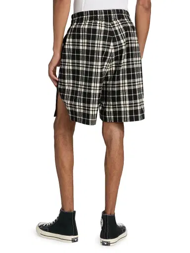 Rick Owens Men's Mixed Print Shorts - Black Milk Black - Size 38 | Thumbnail 5