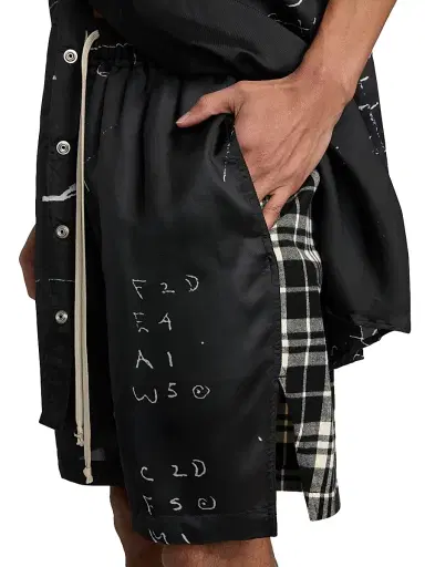 Rick Owens Men's Mixed Print Shorts | Thumbnail 6 Rick Owens Men's Mixed Print Shorts | Thumbnail 6