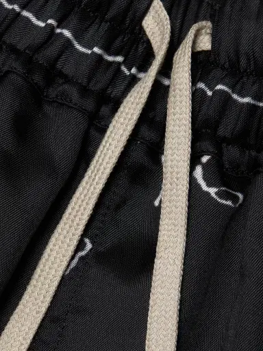 Rick Owens Men's Mixed Print Shorts - Black Milk Black - Size 38 | Thumbnail 7