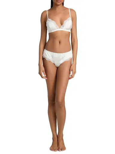 Dolce & Gabbana Women's Brasiliano Silk Hipster Brief - Bianco Natural - Size XL | Thumbnail 2 Dolce & Gabbana Women's Brasiliano Silk Hipster Brief - Bianco Natural - Size XL | Thumbnail 2