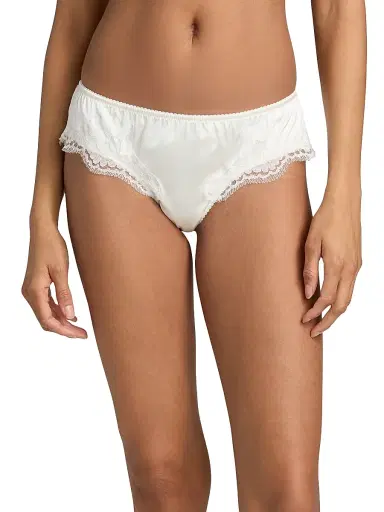 Dolce & Gabbana Women's Brasiliano Silk Hipster Brief - Bianco Natural - Size XL | Thumbnail 3 Dolce & Gabbana Women's Brasiliano Silk Hipster Brief - Bianco Natural - Size XL | Thumbnail 3