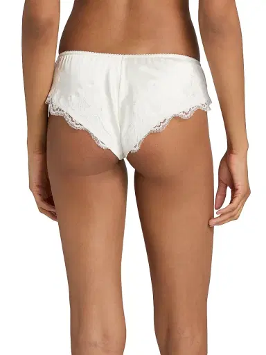 Dolce & Gabbana Women's Brasiliano Silk Hipster Brief - Bianco Natural - Size XL | Thumbnail 4 Dolce & Gabbana Women's Brasiliano Silk Hipster Brief - Bianco Natural - Size XL | Thumbnail 4