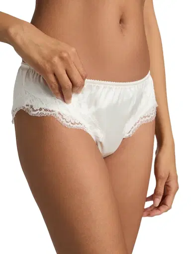 Dolce & Gabbana Women's Brasiliano Silk Hipster Brief - Bianco Natural - Size XL | Thumbnail 5 Dolce & Gabbana Women's Brasiliano Silk Hipster Brief - Bianco Natural - Size XL | Thumbnail 5