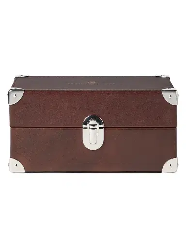 Brunello Cucinelli Burnished Calfskin Watch Organizer - Brown | Thumbnail 1