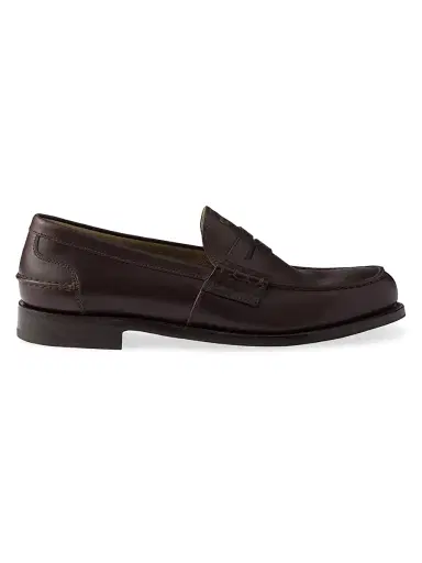 Prada Men's Leather Loafers - Brown | Thumbnail 1 Prada Men's Leather Loafers - Brown | Thumbnail 1