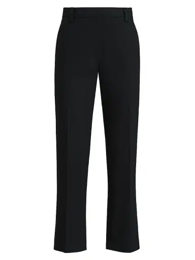Brunello Cucinelli Women's Stretch Twisted Cotton Twill Cigarette Trousers - Black | Thumbnail 1 Brunello Cucinelli Women's Stretch Twisted Cotton Twill Cigarette Trousers - Black | Thumbnail 1