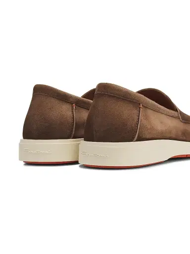 Santoni Men's Revolve Suede Loafers - Brown - Size 11 | Thumbnail 3