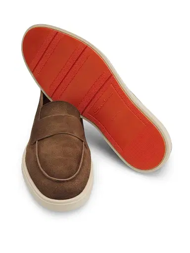 Santoni Men's Revolve Suede Loafers - Brown - Size 11 | Thumbnail 6