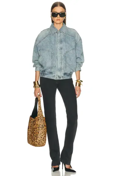 Saint Laurent Denim Bomber Jacket | Thumbnail 5 Saint Laurent Denim Bomber Jacket | Thumbnail 5