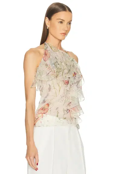 McQueen Halter Neck Ruffle Top | Thumbnail 2