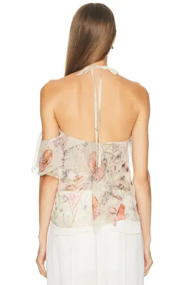 McQueen Halter Neck Ruffle Top | Thumbnail 4
