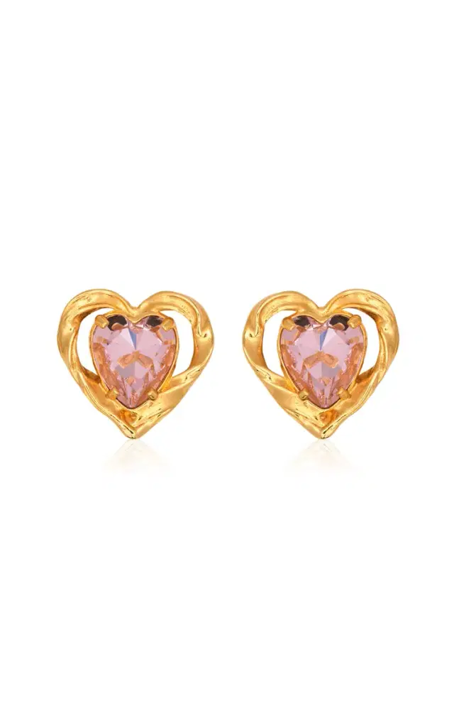 Small Heart Stone Earrings