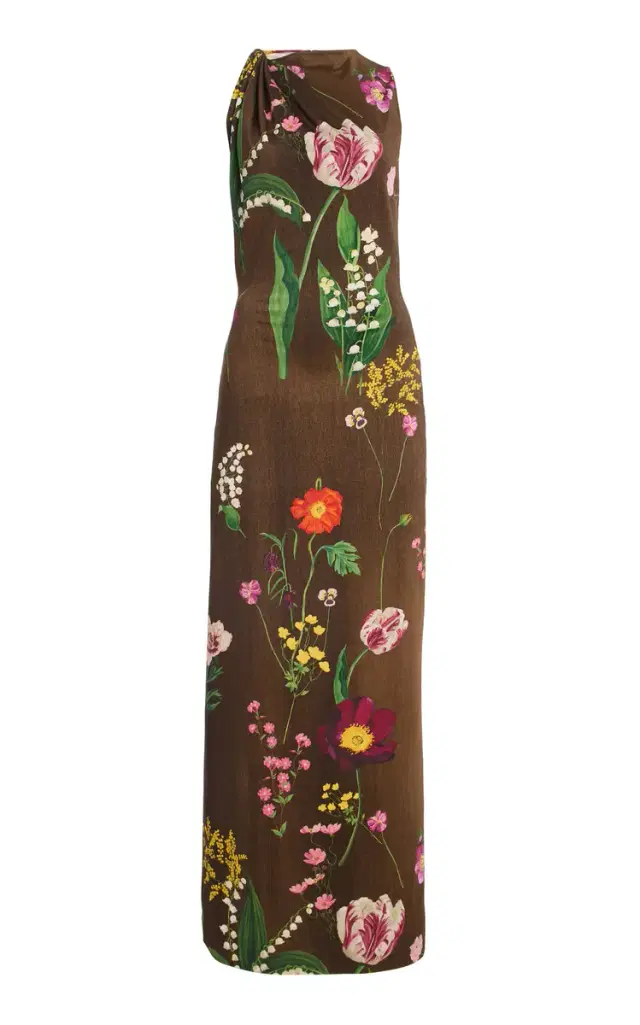 Botanical Milano-Jersey Maxi Dress