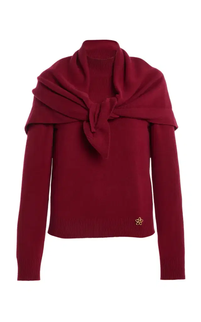 Oscar de la Renta Combo Cashmere Sweater