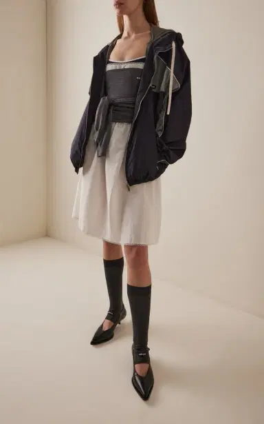 Miu Miu Silk-Blend Leg Warmer Socks | Thumbnail 2 Miu Miu Silk-Blend Leg Warmer Socks | Thumbnail 2