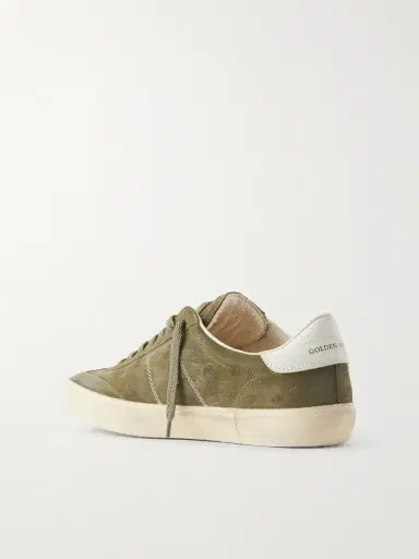 Golden Goose Soul Star Leather-Trimmed Distressed Suede Sneakers - Men | Thumbnail 4 Golden Goose Soul Star Leather-Trimmed Distressed Suede Sneakers - Men | Thumbnail 4
