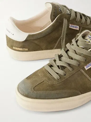 Golden Goose Soul Star Leather-Trimmed Distressed Suede Sneakers - Men | Thumbnail 5 Golden Goose Soul Star Leather-Trimmed Distressed Suede Sneakers - Men | Thumbnail 5