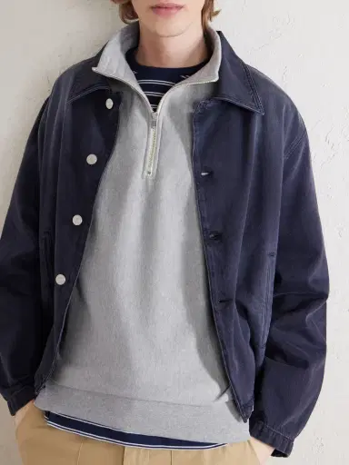 Kaptain Sunshine Suvin Cotton-Jersey Half-Zip Sweatshirt - Men | Thumbnail 5 Kaptain Sunshine Suvin Cotton-Jersey Half-Zip Sweatshirt - Men | Thumbnail 5