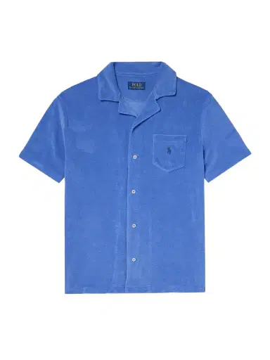 Polo Ralph Lauren Camp-Collar Logo-Embroidered Cotton-Blend Terry Shirt - Men | Thumbnail 1