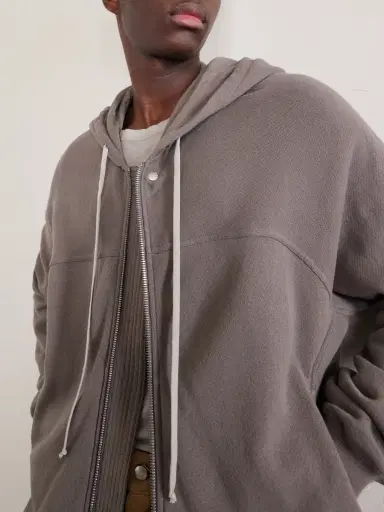 Rick Owens Organic Cotton-Terry Zip-Up Hoodie - Men | Thumbnail 5