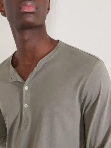 Hartford Garment-Dyed Lyocell and Cotton-Blend Jersey Henley Shirt - Men | Thumbnail 5 Hartford Garment-Dyed Lyocell and Cotton-Blend Jersey Henley Shirt - Men | Thumbnail 5
