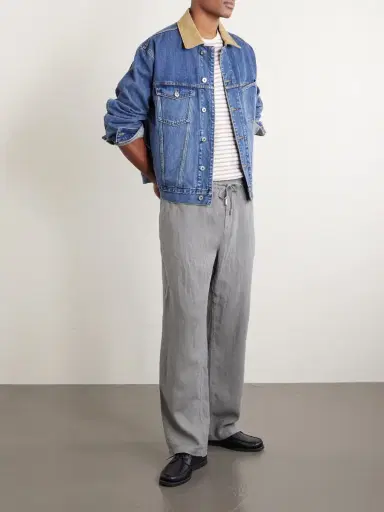 MR P. Edward Straight-Leg Garment-Dyed Linen Drawstring Trousers - Men | Thumbnail 2 MR P. Edward Straight-Leg Garment-Dyed Linen Drawstring Trousers - Men | Thumbnail 2