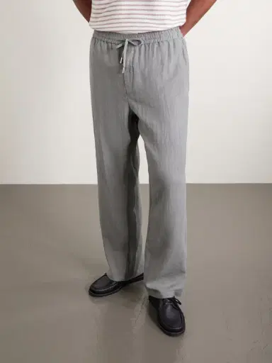 MR P. Edward Straight-Leg Garment-Dyed Linen Drawstring Trousers - Men | Thumbnail 3 MR P. Edward Straight-Leg Garment-Dyed Linen Drawstring Trousers - Men | Thumbnail 3