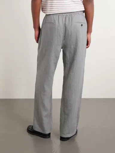 MR P. Edward Straight-Leg Garment-Dyed Linen Drawstring Trousers - Men | Thumbnail 4 MR P. Edward Straight-Leg Garment-Dyed Linen Drawstring Trousers - Men | Thumbnail 4