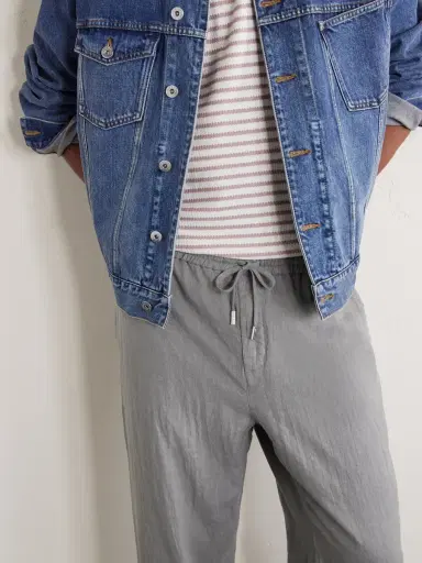 MR P. Edward Straight-Leg Garment-Dyed Linen Drawstring Trousers - Men | Thumbnail 5 MR P. Edward Straight-Leg Garment-Dyed Linen Drawstring Trousers - Men | Thumbnail 5