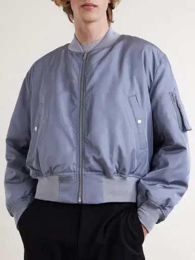 Auralee Silk-Twill Bomber Jacket - Men | Thumbnail 3