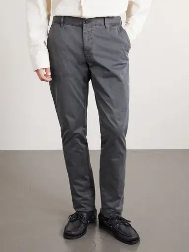 Slowear Slim-Fit Tapered Stretch-Cotton Gabardine Trousers - Men | Thumbnail 3