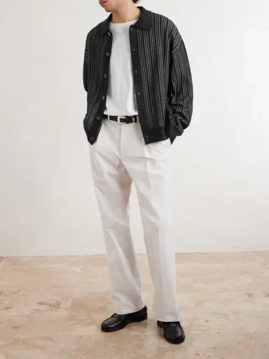 mfpen Formal Striped Ribbed Cotton Cardigan - Men | Thumbnail 2