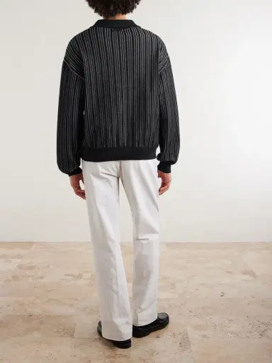mfpen Formal Striped Ribbed Cotton Cardigan - Men | Thumbnail 4
