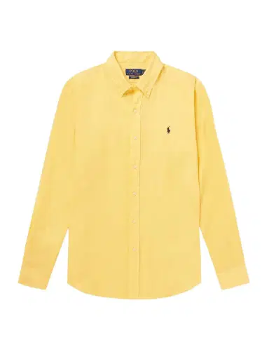 Polo Ralph Lauren Button-Down Collar Logo-Embroidered Linen Shirt - Men | Thumbnail 1