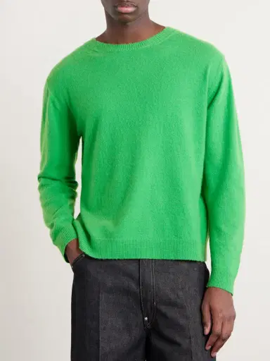 Auralee Brushed Cashmere and Cotton-Blend Sweater - Men | Thumbnail 3 Auralee Brushed Cashmere and Cotton-Blend Sweater - Men | Thumbnail 3